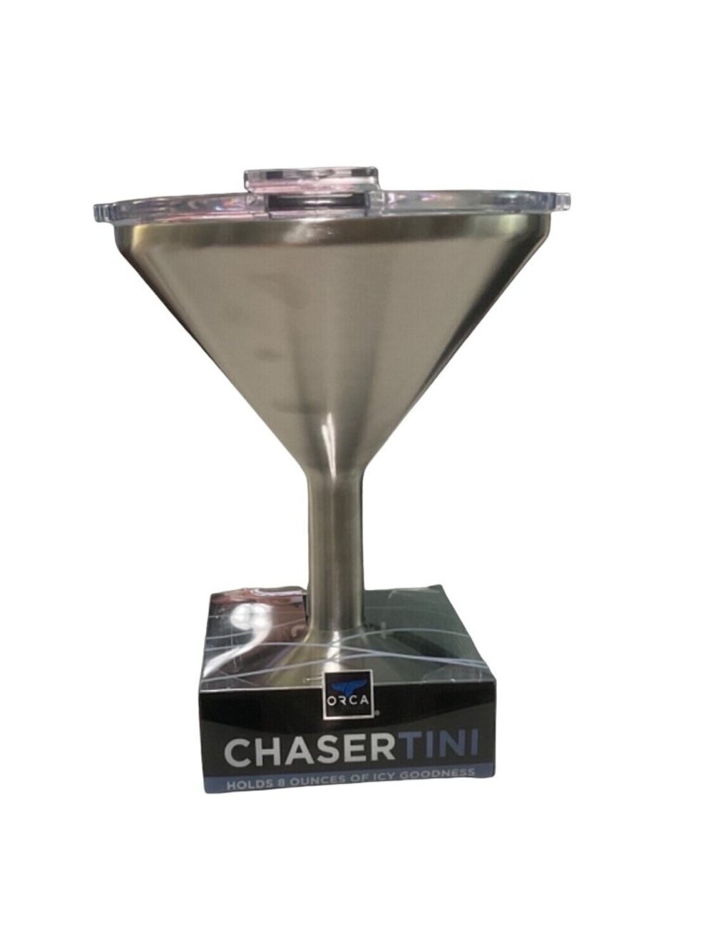 Orca Chasertini 8 Oz Stainless Steel Martini Glass With Lid